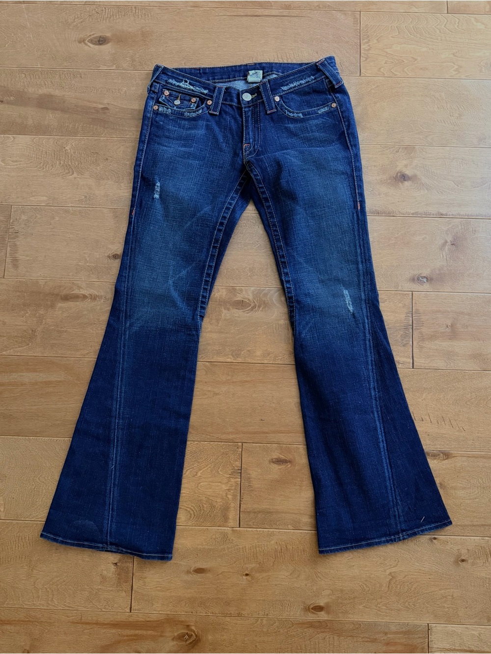 True Religion Women's Dark Blue Flare Jeans